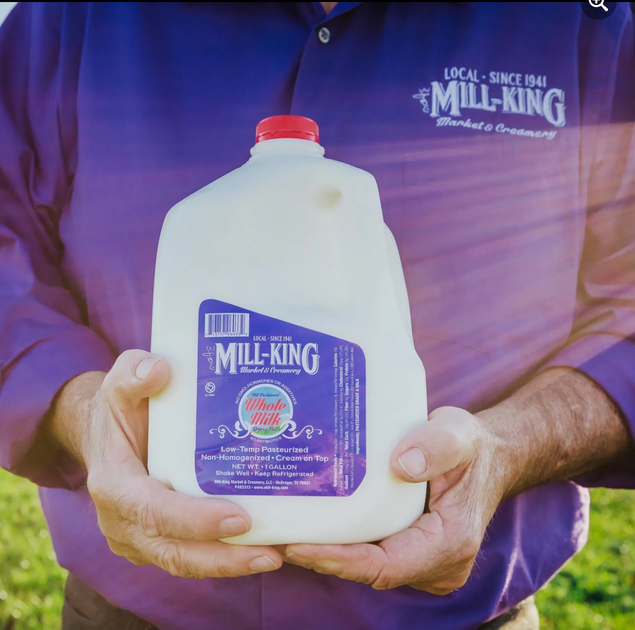 Mill-King Whole Milk | Low Temp Pasteurized Non Homogenized | Home