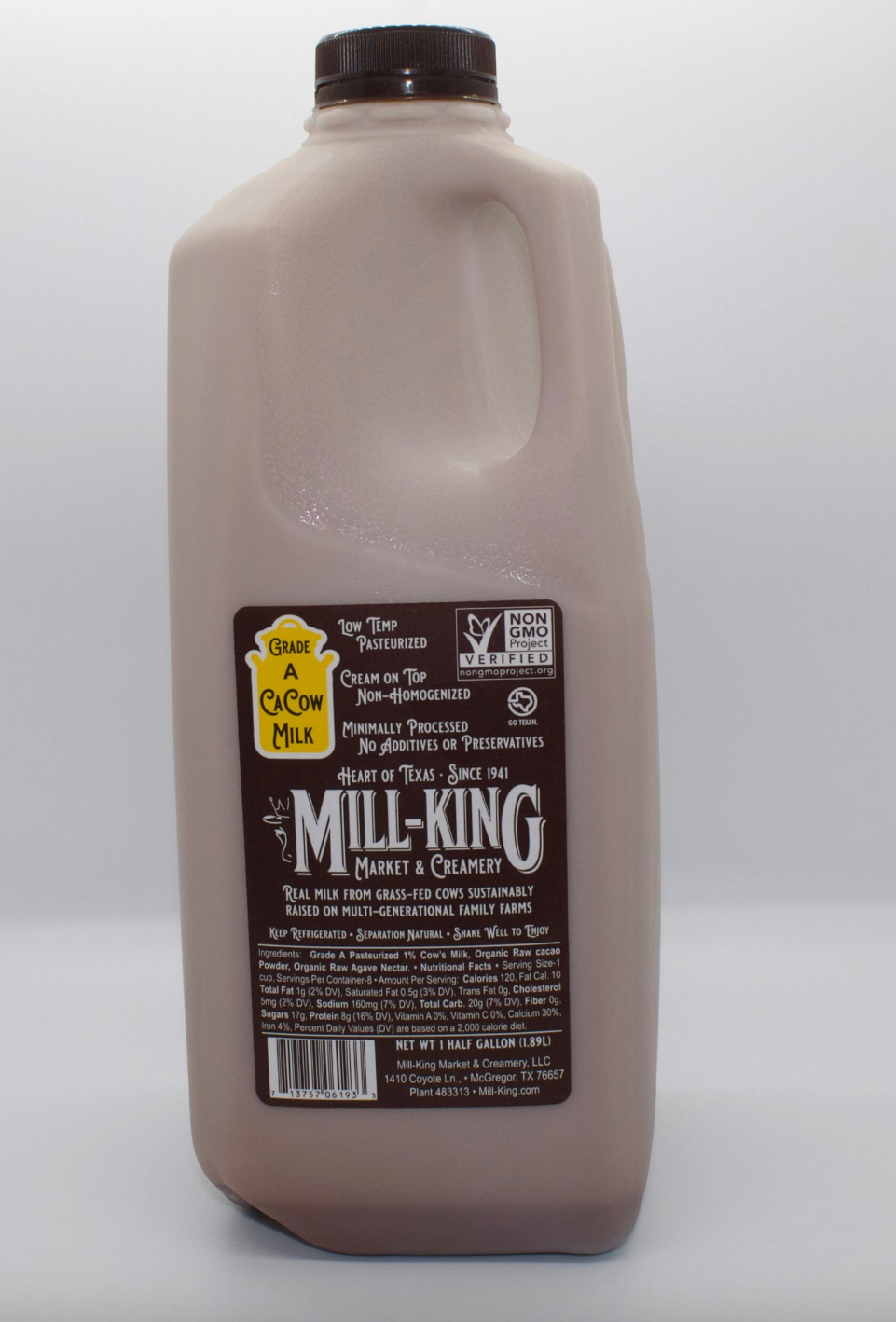  MILK Mill-King CaCow Milk | Low Temp Pasteurized Non Homogenized | Home