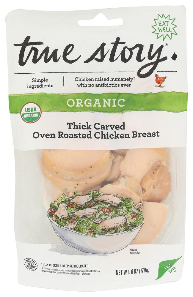 True Story | Organic Oven Roasted Chicken Breast-Thick Carved, 6oz ...